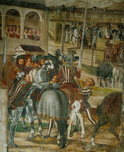 Preparations for a Tournament by Girolamo Romanino