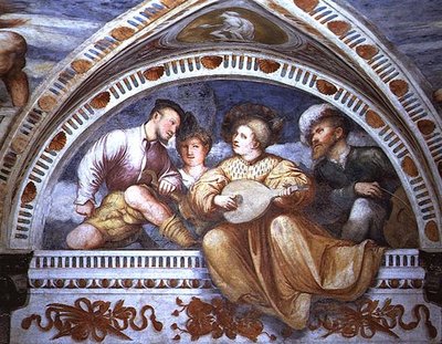 The Concert: String Instruments, Lunette by Girolamo Romanino