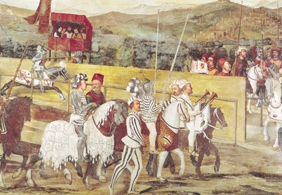 Tournament in Honour of Christian I of Denmark at Castello di Malpaga in 1474 (detail) by Girolamo Romanino