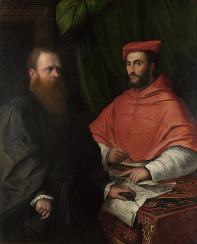 Cardinal Ippolito de Medici and Monsignor Mario Bracci by Girolamo da Carpi