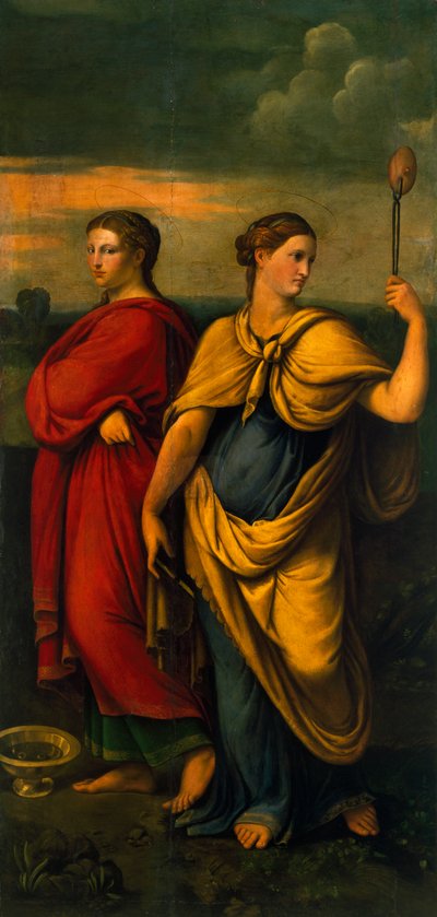 St Lucia and St Agatha by Girolamo da Carpi by Girolamo da Carpi