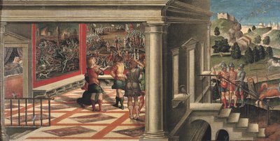 Scenes from Orlando Furioso by Girolamo da Santacroce