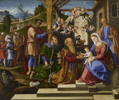 The Adoration of the Three Kings, c.1525-1530 by Girolamo da Santacroce