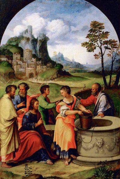 Christ and the Samaritan Woman by Girolamo da  Treviso II