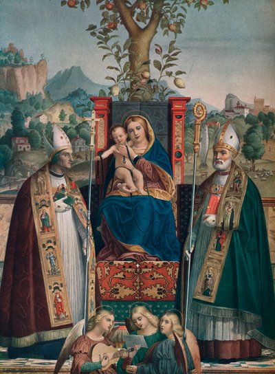 Virgin and Child with Saint Lorenzo Giustiniani and Zeno, 1874, 1903 by Girolamo dai Libri
