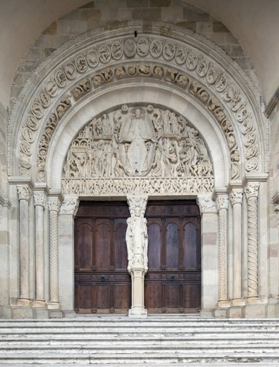 The Last Judgement, Central Portal of the Saint-Lazare Cathedral by Gislebertus