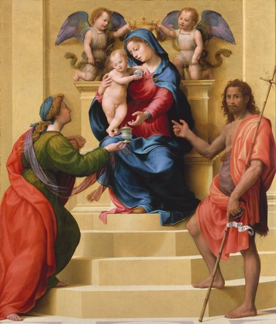 Madonna and Child Enthroned with Saints Mary Magdalen and John the Baptist by Giuliano Bugiardini