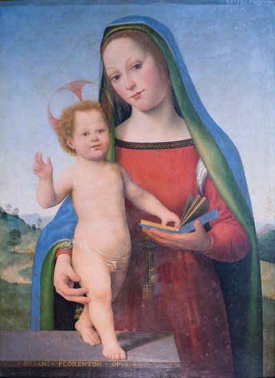 Madonna and Child in a Landscape by Giuliano Bugiardini