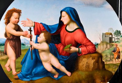 Madonna and Child with the Young John the Baptist by Giuliano Bugiardini