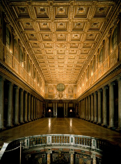 View of the Central Nave and the Ceiling of the Basilica of Santa Maria Maggiore, Rome by Giuliano Giamberti da Sangallo
