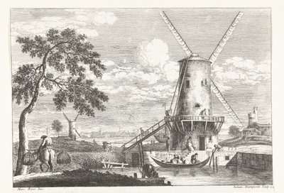 Landscape with Mill on Water by Giuliano Giampiccoli