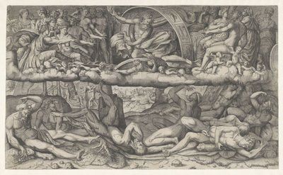Battle of Gods and Giants by Giulio Bonasone (attributed to)