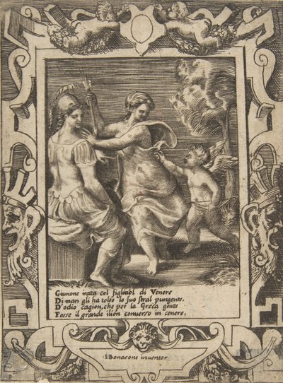 Athena Seated Near Juno Who Has Taken Away Cupid