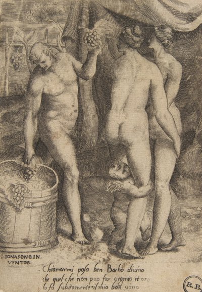 Bacchus Giving Grapes to Women, from 
