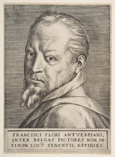 Bust Portrait of Frans Floris by Giulio Bonasone