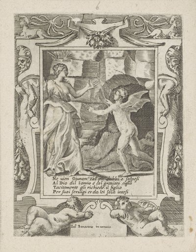 Juno Commands Sleep to Descend on Jupiter (Love, Anger, and Jealousy of Juno series) (Amori sdegni et gielosie di Giunone series) by Giulio Bonasone