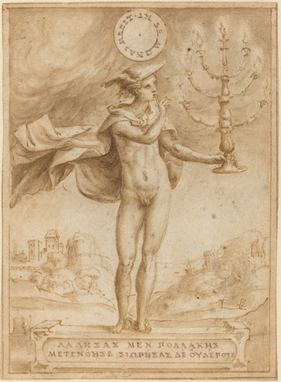 Study for Harpocrates (Silentio Deum Cole) by Giulio Bonasone