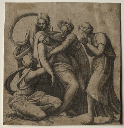 The Virgin Fainting in the Arms of Three Holy Women by Giulio Bonasone