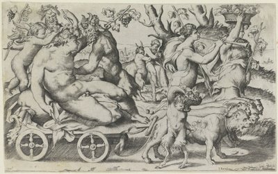 Triumph of Bacchus by Giulio Bonasone