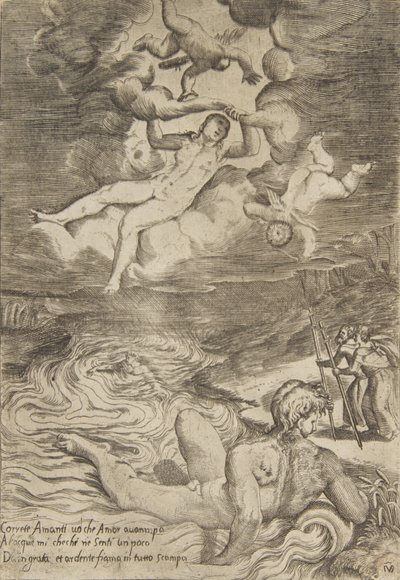 Venus Tumbling with Putti in the Clouds, from 