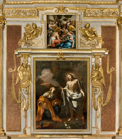 Chapel of the SS Sacrament, First Span North Side, Noli me tangere, Apparition of Christ to the Magdalene, Collection of Manna by Giulio Campi