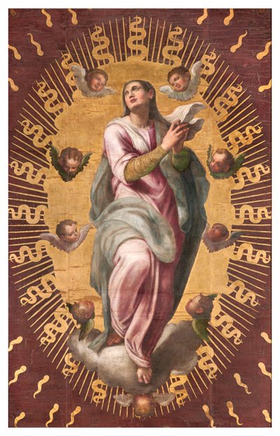 Sacristy of the Canons, Giulio Campi 1568, Banner of the Assumption by Giulio Campi