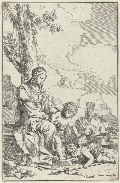 Holy Family with the Young John the Baptist by Giulio Carpioni (I)