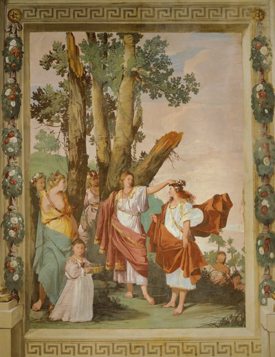 Crowning of the Nymph Amaryllis, Winner of the Race by Giulio Carpioni