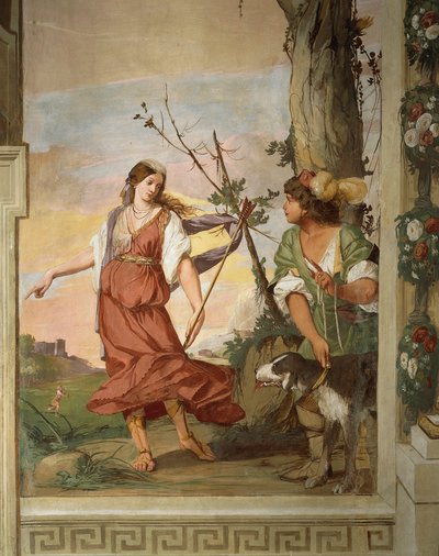 Shepherd Silvio accidentally wounds Dorinda and falls in love with her by Giulio Carpioni