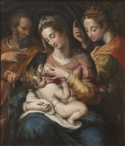 The Holy Family with Saint Catherine by Giulio Cesare Procaccini