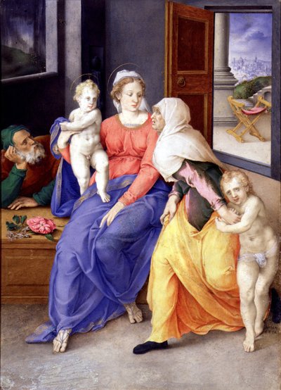 The Holy Family with John the Baptist as a Boy and Saint Elizabeth by Giulio Clovio