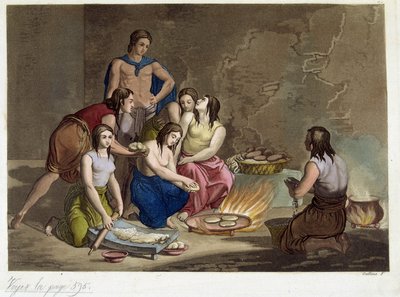 Ancient Mexicans Making Bread - in 