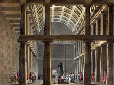 Interior of the Parthenon, early 19th century - in 