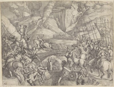 The Battle of Spoleto by Giulio Fontana