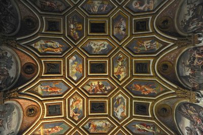 Ceiling Decoration of the Camera dei Venti (Chamber of the Winds) by Giulio Romano