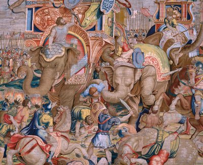 The battle at Zama (detail) by Giulio Romano