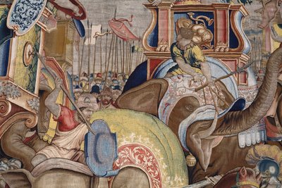 The battle at Zama (detail) by Giulio Romano