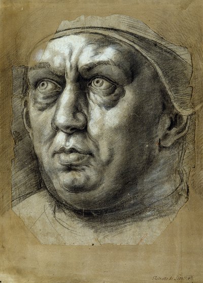 Head of Pope Leo X by Giulio Romano