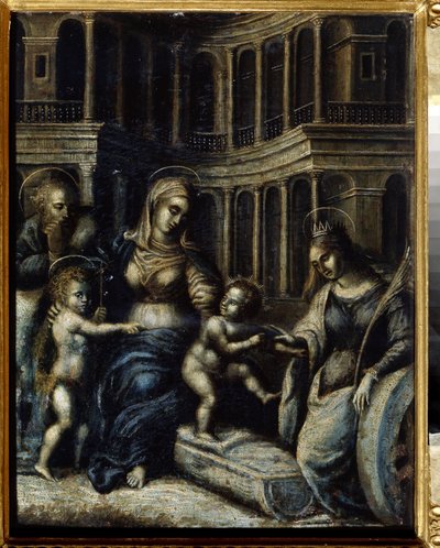 The Holy Family with Saint Catherine by Giulio Romano