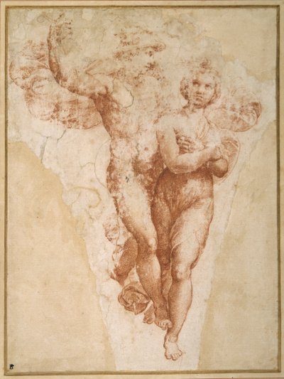 Psyche carried by Mercury to Olympus by Giulio Romano