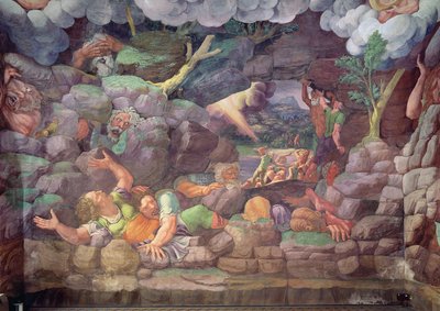 Sala dei Giganti, destruction of the giants by Jupiter
