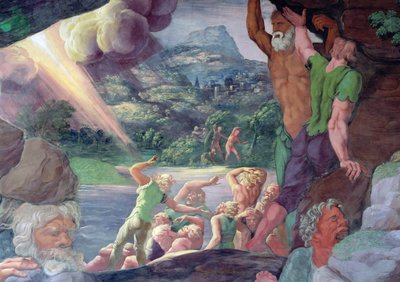 Sala dei Giganti, destruction of the giants by Jupiter
