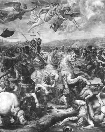The Battle of Constantine, 312 AD, from the Sala di Costantino, Raphael Rooms (detail) by Giulio Romano