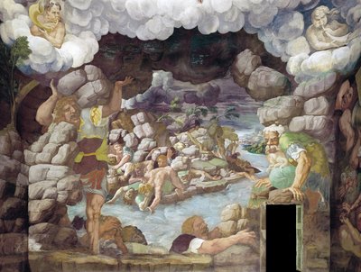 The Fall of the Giants Sala dei Giganti, 1536 by Giulio Romano