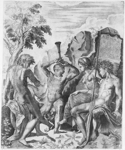 The Competition of Apollo and Marsyas and the Judgment of Midas by Giulio Sanuto