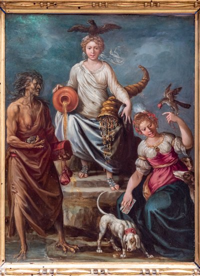 Abundance, with Avarice and Idleness by follower of Giuseppe Cesari