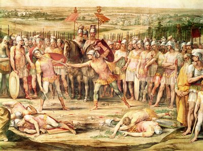 Battle between the Horatii and the Curiatii by Giuseppe Cesari