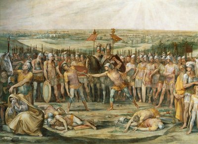 Combat Between the Horatii and Curiatii by Giuseppe Cesari