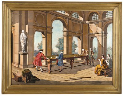 An Imperial Plaque of The Billiard Players, c.1752-55 by Giuseppe (after) Zocchi