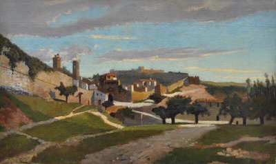 Walls of San Gimignano by Giuseppe Abbati